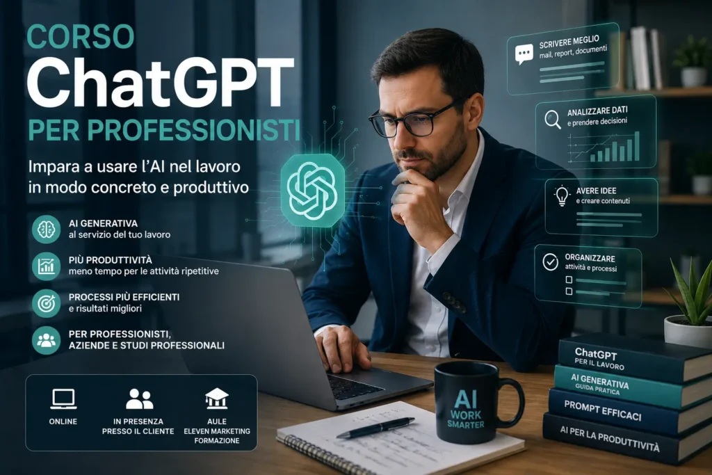 Corso ChatGPT per Professionisti Impara a usare l’AI nel Lavoro in modo concreto