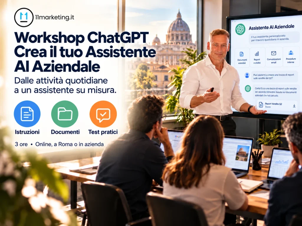 Workshop Assistente AI Aziendale Impara a Crearlo con ChatGPT