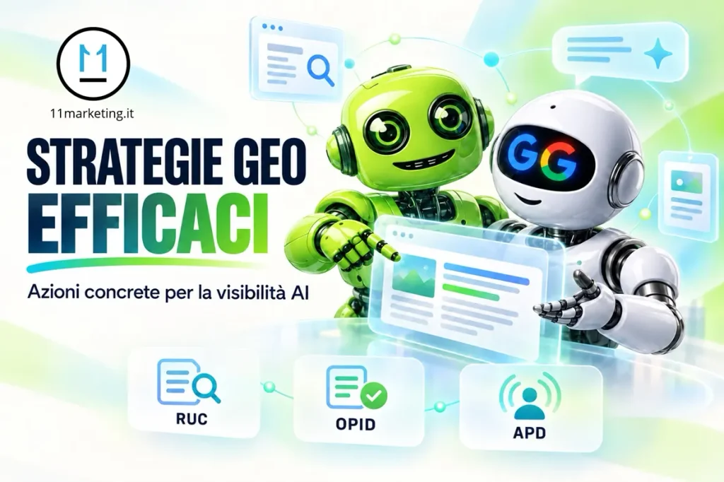 Workshop Strategie GEO: costruisci il piano per la visibilità AI del tuo brand